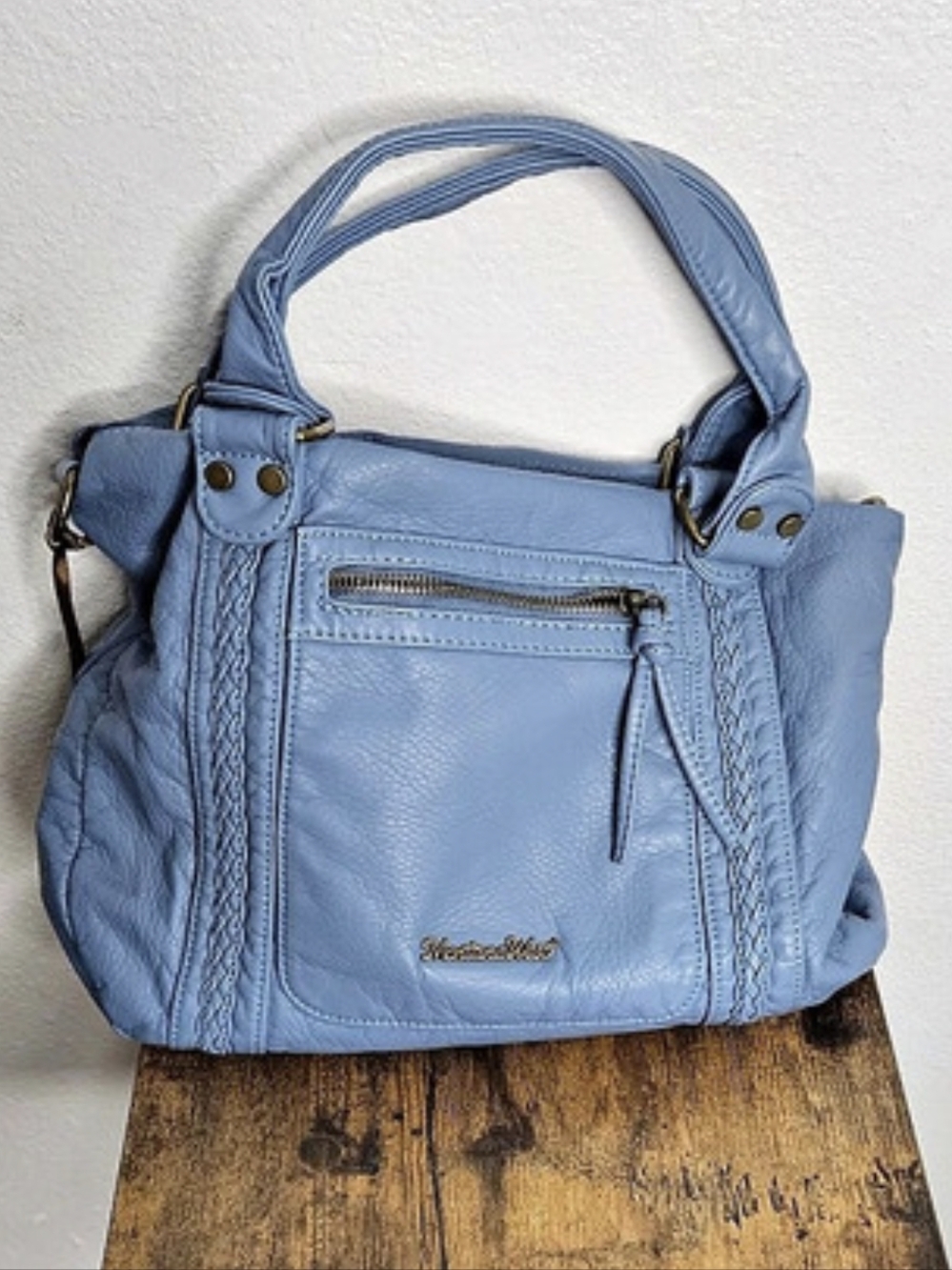 Montana West Powder Blue Satchel Handbag NWT